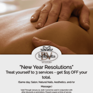 Bella Vita Spa and Salon January 2026 Coupon